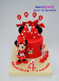 Mavi Demlik Mutfagi Izmir Butik Pasta Kurabiye Cupcake Tasarim Seker Hamurlu Kur Minnie Mouse 4 Yas Pastasi Kurabiye Pasta Cupcake