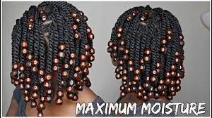 Straight lined long yarn twist with golden beads. Mini Twists W Beads Summer Protective Style Keke J Kekej Type4naturalhair Youtube