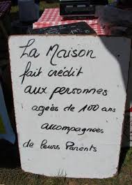 Panneau Ironique La Maison Fait Credit Blagues Du Vendredi Blague Humour