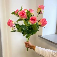 Check spelling or type a new query. Artificial Pink Rose Bunch Artificial Flower Arrangements