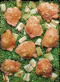 Chicken And Pea Traybake Recipe Nigella Lawson Recipes Recipes Chicken Tray Bake