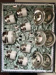 5 out of 5 stars. Lot Art Italian Coffee Cups Set With Silver 800 Holders And Saucers Together With English Sterling Silver 20 800 Silver 925 Silver Porcelain Cups Silver 800 Holder And Saucers Silver 925
