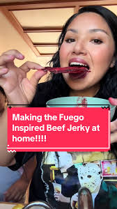 DIY Fuego Inspired Beef Jerky #fyp #fuegobeefjerky #takispowder #cooking  #diy #srmichelado #fuegoinspiredbeefjerky #beefjerky