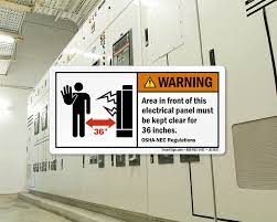 Check spelling or type a new query. Minimum Clearance Around Electrical Panels Carrying 600 Volts Or Less Mysafetysign Blog