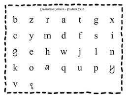 This simple assessment with student and teacher copies allows you to track the letters, both capital and lowercase, as well as letter . Lowercase Letter Recognition Test Student Card By Kristal Tpt