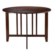 Amazon Com Winsome Wood Alamo Double Drop Leaf Round Table Mission 42 Inch Tables Drop Leaf Table Drop Leaf Dining Table Leaf Table