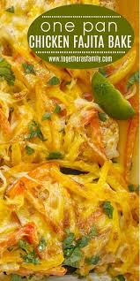 Chicken Fajita Bake Is A Healthy One Pan Dinner Recipe With Chicken Breasts Onion Sweet Bell Chicken Fajitas Homemade Fajita Seasoning Easy Chicken Recipes
