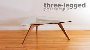 Our finished and unfinished wood coffee table legs for sale are made in america in your choice of premium wood types like maple, cherry, alder easily make your own wood bench with metal legs by adding a bench / coffee table top. How To Build A Mid Century Modern Coffee Table With 3 Legs Woodworking Youtube