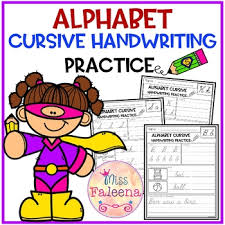 Practice your penmanship with these . Alphabet Letters Cursive Handwriting Practice By Miss Faleena Tpt