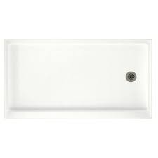 Swan Solid Surface 32 X 60 Single Threshold Shower Base Shower Base Solid Surface Shower Wall Kits