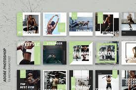 Fitness Gym Instagram Template Instagram Template Instagram Template Design Fitness Instagram