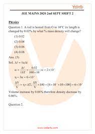 The ministry of human resource development (mhrd), which is now the joint entrance examination (jee main) comprises of two papers. Jee Main 2020 Question Paper Solutions 2 September Evening