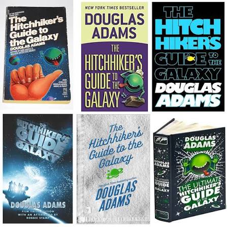 Douglas Adams – The Hitchhiker's Guide to the Galaxy (1978) Favorite book  #3. “Don't Panic.” The hapless Arthur Dent, Zaphod Beeblebrox, the  brilliant Trillian, and depressive Marvin are some of my favorite