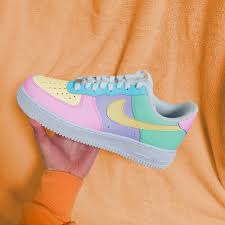 Pastel Nike Air Force 1 The Custom Movement In 2020 Cute Nike Shoes White Nike Shoes Jordan Shoes Girls