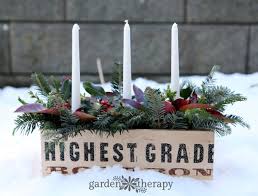Rustic And Natural Christmas Candle Centerpiece Garden Therapy