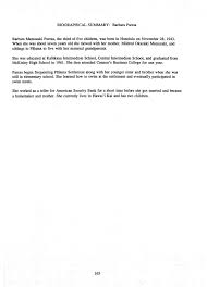 BIOGRAPHICAL SUMMARY: Barbara Paresa Barbara Matsuzaki Paresa, the third of  five children, was born in Honolulu