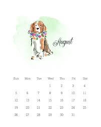 Free Printable 2018 Watercolor Dog Calendar The Cottage Market Dog Calendar Watercolor Dog Calender Print