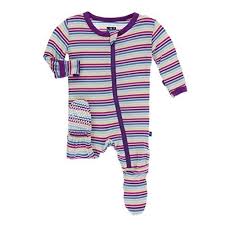 Kickee Pants Little Girls Print Footie With Zipper Girl Perth Stripe 36 Months You Can Get More Detail Baby Girl Christmas Outfit Kickee Pants Girl Outfits
