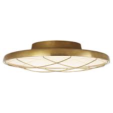 Dot 13 Caged Flush Mount In Natural Brass Flush Mount Flush Mount Ceiling Lights Visual Comfort