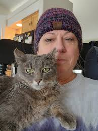 Lost gray tabby cat Athena in Trenton Texas