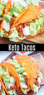 Have A Low Carb Taco Night With These Keto Tacos Made With Cheese Taco Shells Baked Cheddar Cheese Formed Keto Recipes Dinner Low Carb Tacos Keto Recipes Easy