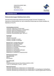 Mit google docs können sie dokumente erstellen, ändern und. Inhaltsubersicht Dokumentenmappe Arbeitsschutz Online Forum