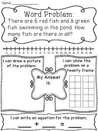 B) use objects or drawings to model the problem and find the solution. Addition Word Problems To 20 Worksheets Teaching Resources Tpt