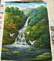 Sangat luar biasa banyak sekali bukan? Lukisan Pemandangan Air Terjun Yang Indah Gambar Viral Hd