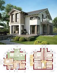 einfamilienhaus modern mit satteldach architektur und erker anbau grundriss haus evolution 154 v5 bien zenker architektur einfamilienhaus moderne architektur