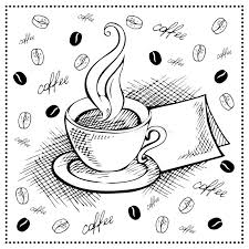 Coffee splashes realistic set of isolated liquid spray coffee bean and ceramic cups on transparent. Doodle Cup Of Coffee On A Black Board Stock Vector Illustration Of Poster Element 77726944