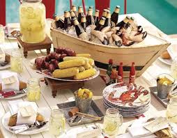 Seafood Feast Party Great Table Set Up For A Crab Boil Crab Feast Crab Party Seafood Boil Party