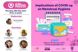 This day is meant to raise awareness about menstrual hygiene and reduce the taboo around menstruation. Webinar Implications Of Covid 19 On Menstrual Hygiene Management Creawkenya