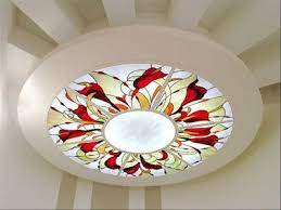 False ceiling is basically a layer of suspended ceiling beneath the main roof of one of the options in false ceiling design used by interior designers is of glass ceiling. Installing Stained Glass Panels In False Ceiling Designs Houzz