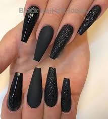 Black nail design ideas for women. 20 Simple Black Nail Art Design Ideas Nailideas Long Black Nails Black Nail Designs Long Nail Designs
