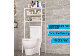 Since i want to be able to service the toilet guts in the tank, is there an acceptable height above the top of the tank to install the shelf so that i don't have to take it. 3 Tier Storage Rack Mental Over Toilet Bath Laundry Washing Machine Towel Shelf Kogan Com