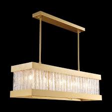This is made of metal net and little globular bulbs are located in meshes. Siljoy Modern Rectangular Chandelier Gold Luxury Crystal Pendant Chandeliers Light Fixture For Living Room Dining Room Amazon Com