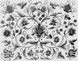 Seamless black and white vector patterns. Black Floral Illustration Floral Design Flower Texture Mapping Paper Pattern Victorian Symmetry Monochrome Vintage Clothing Png Klipartz
