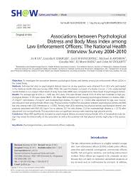 Pdf Associations Between Psychological Distress And Body