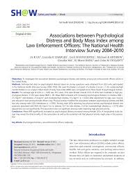 pdf associations between psychological distress and body