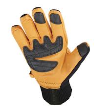 winter work glove black tan