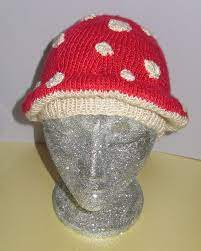Magic Mushroom Beanie Hat Pattern By Christine Grant Beanie Hat Pattern Beanie Hats Beanie