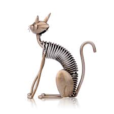 3 Fine Felines Welding Art Metal Sculpture Iron Art