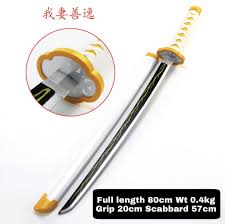 Zenitsu doesn't really know what to do. In Demon Slayer Kid S Zenitsu Cosplay Sword Hobbies Toys Memorabilia Collectibles Fan Merchandise On Carousell