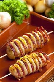 Brochettes De Pommes De Terre Au Lard Photo 13574313 Yummy Food Recipes Cooking Recipes