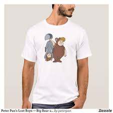 Peter Pan S Lost Boys Big Bear And Raccoon T Shirt Zazzle Com Silhouette Family Disney Tshirts Jungle Book