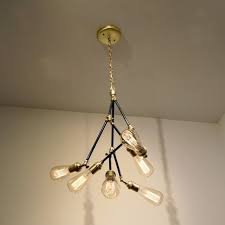 6 Arm Steel And Brass Pendant Ceiling Light Fixture Pendant Ceiling Light Fixtures Ceiling Pendant Lights Ceiling Lights
