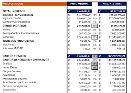 Presupuesto 2020 Colegio De Optometristas De Costa Rica