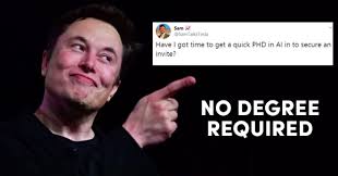 However it is estimated at 155. Elon Musk Hiring Talent For Spacex No Need For College Degree Marketing Mind