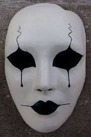 Pierrot Masquerade Mask Etsy Masks Masquerade Carnival Masks Masquerade Mask