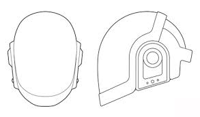 Daft punk helmet drawing at getdrawings | free download. Helmet Daft Punk Guy Manuel Helmet Template